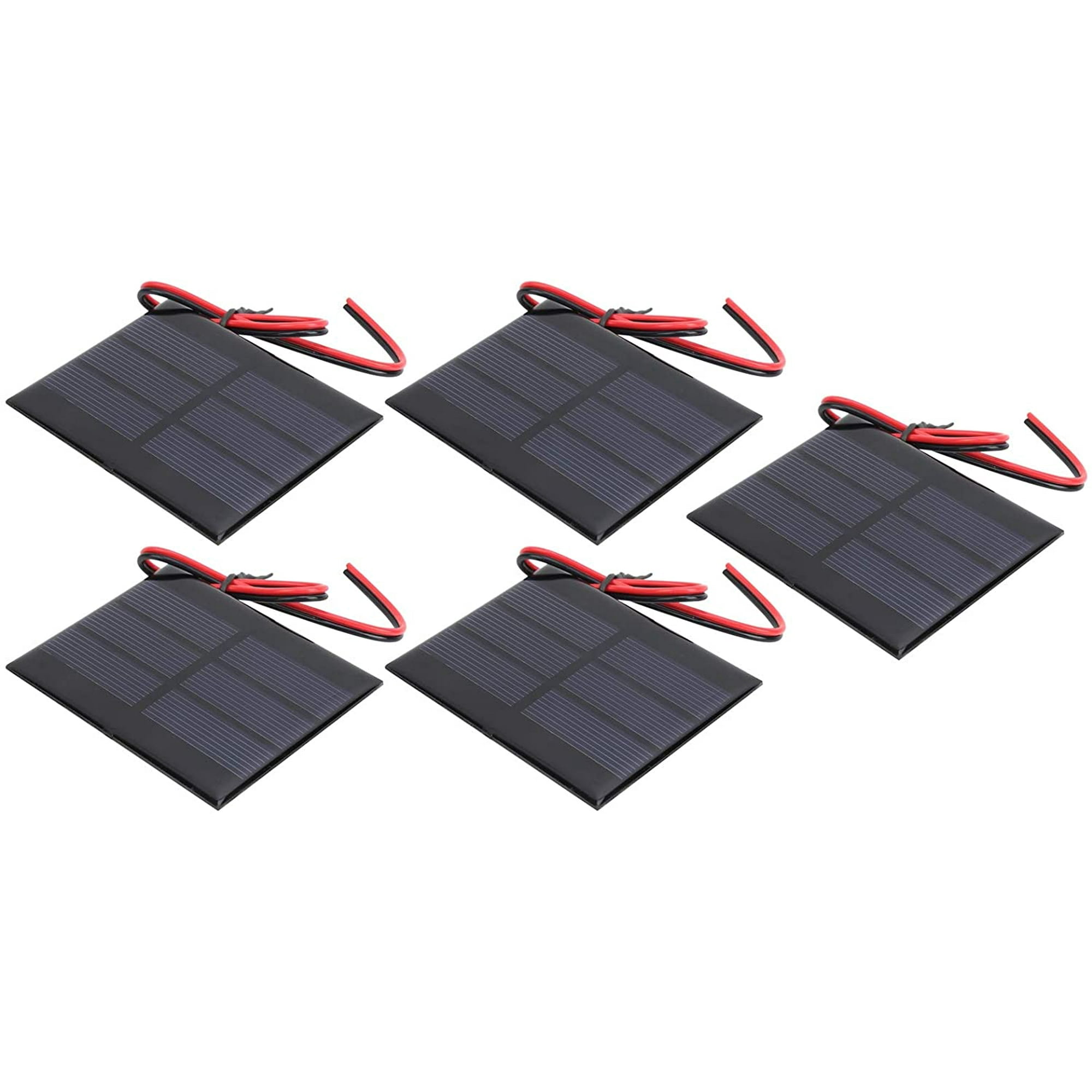 zhuolong 5Pcs Mini Solar Panel Battery Cell Board Module with 30cm Wire 60 x 80 x 3MM DC 0.65W 1.5V zhuolong 5Pcs Mini Solar Panel Battery Cell Board Module with 30cm Wire 60 x 80 x 3MM DC 0.65W 1.5V